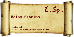 Belba Szorina névjegykártya
